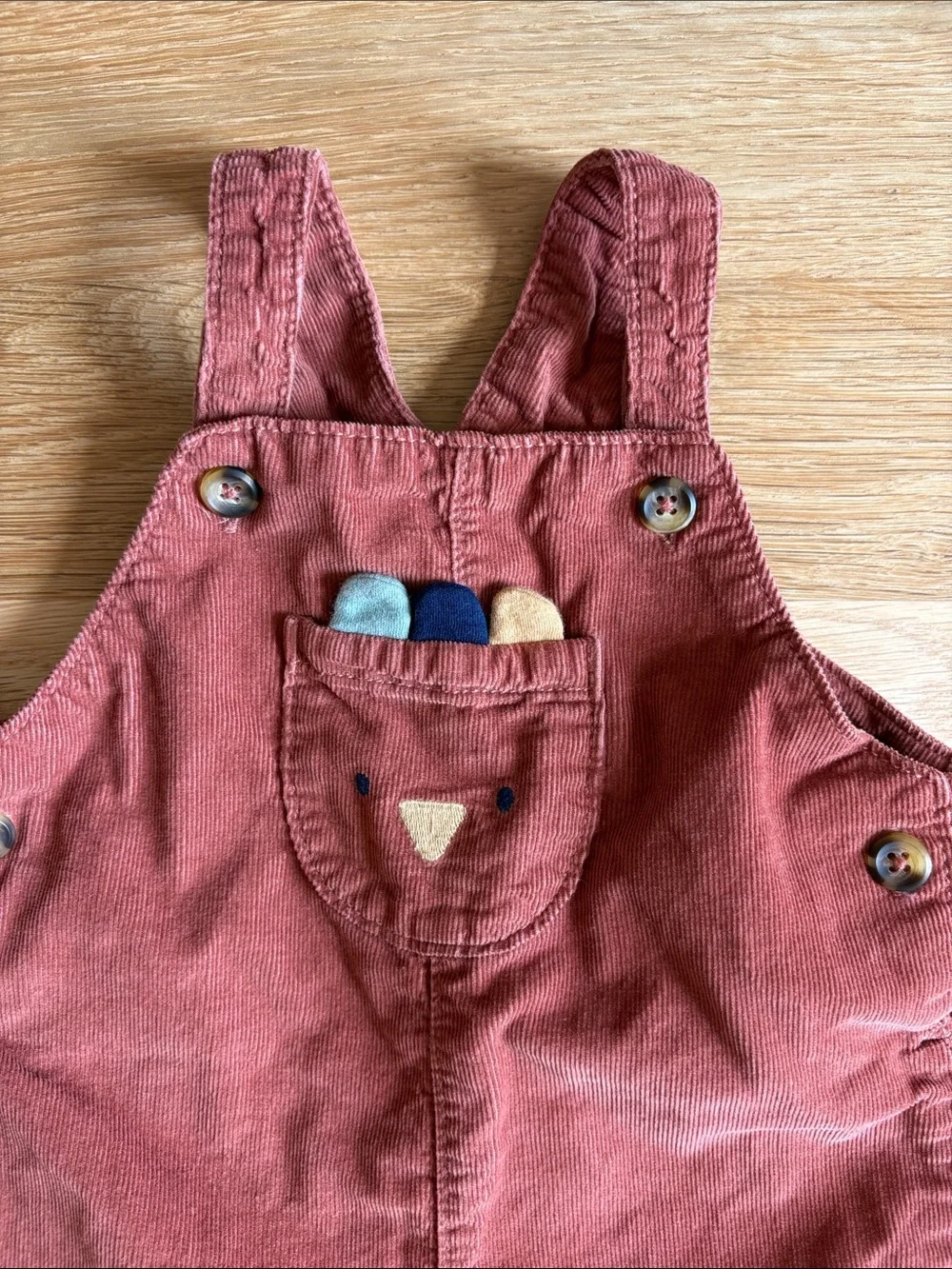 JUST ONE YOU, CARTERS | Rust Corduroy Overalls with Turkey Pocket Accents